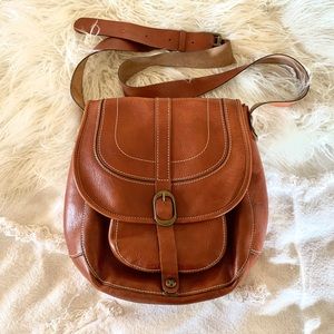 Patricia Nash Italian Leather Crossbody Satchel